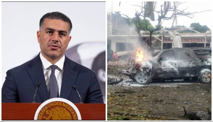 Explosión de coche en Michoacán fue por pugna entre grupos criminales: Harfuch