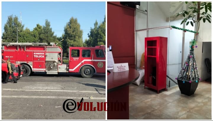 Derrame de combustible en Ayuntamiento de Toluca moviliza a bomberos y PC