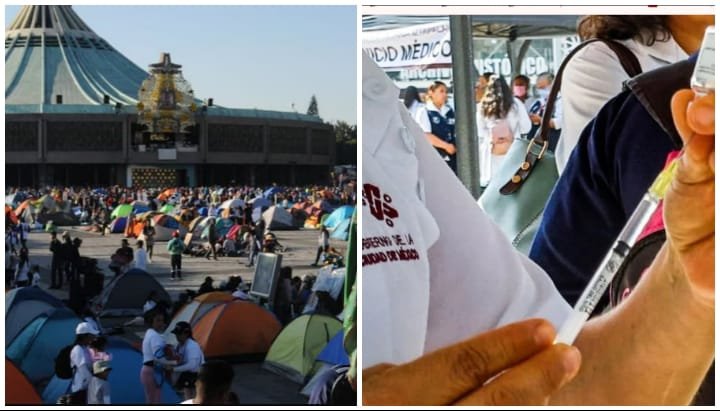 Instalan módulos de vacunación contra sarampión para peregrinos a Basílica de Guadalupe