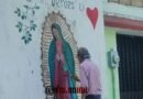 Restaura maestro pintor mural de la Virgen de Guadalupe en Malinalco
