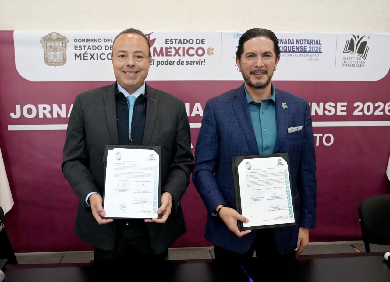 CODHEM y notarios: un convenio para eliminar barreras en la fe pública