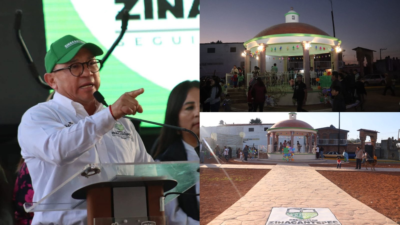 Entrega Manuel Vilchis kiosco y plaza cívica en San Bartolo el Llano 