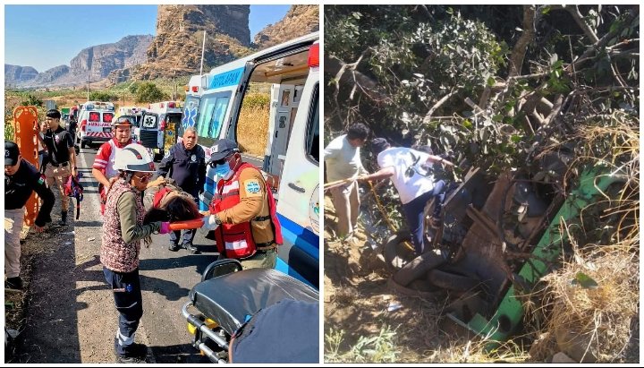 Mueren más de nueve personas en volcadura entre Tlayacapan y Tlalnepantla