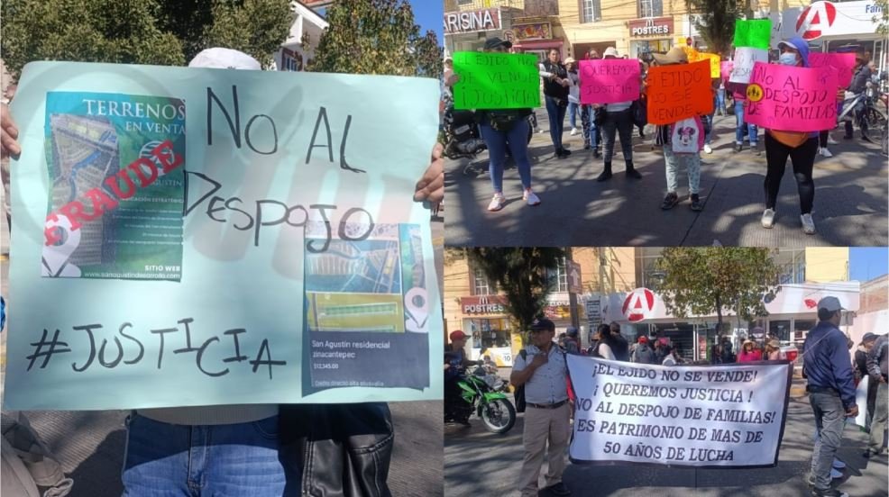 Habitantes del barrio de San Miguel denuncian despojo de sus propiedades en Zinacantepec