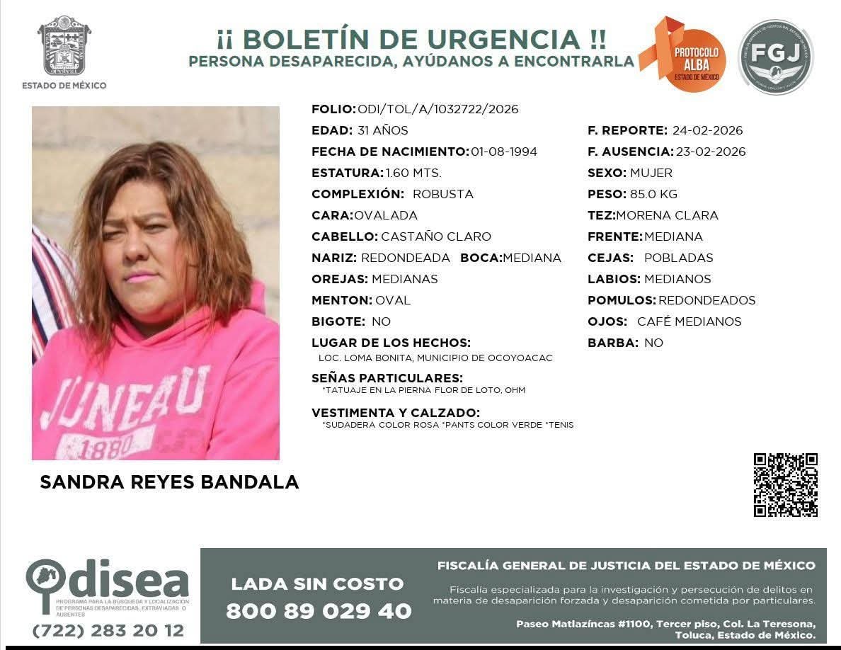 Buscan a delegada de Ocoyoacac que desapareció tras abordar un taxi