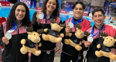 Equipo mexicano mixto de clavados obtiene medalla de plata en Mundial de Canadá