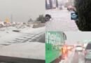 Granizada provocó caos vial en la México-Pachuca a la altura de Tecámac