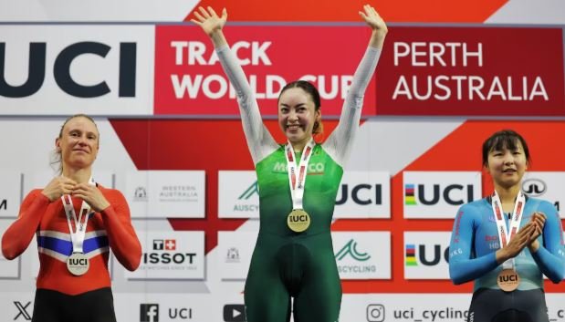 Yareli Acevedo gana oro en Copa del Mundo de Ciclismo de Pista
