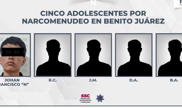 Cae banda de menores que vendía drogas en secundaria de Cancún