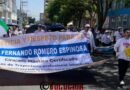 Contingente se manifiesta para exigir libertad de doctor detenido injustamente en Toluca