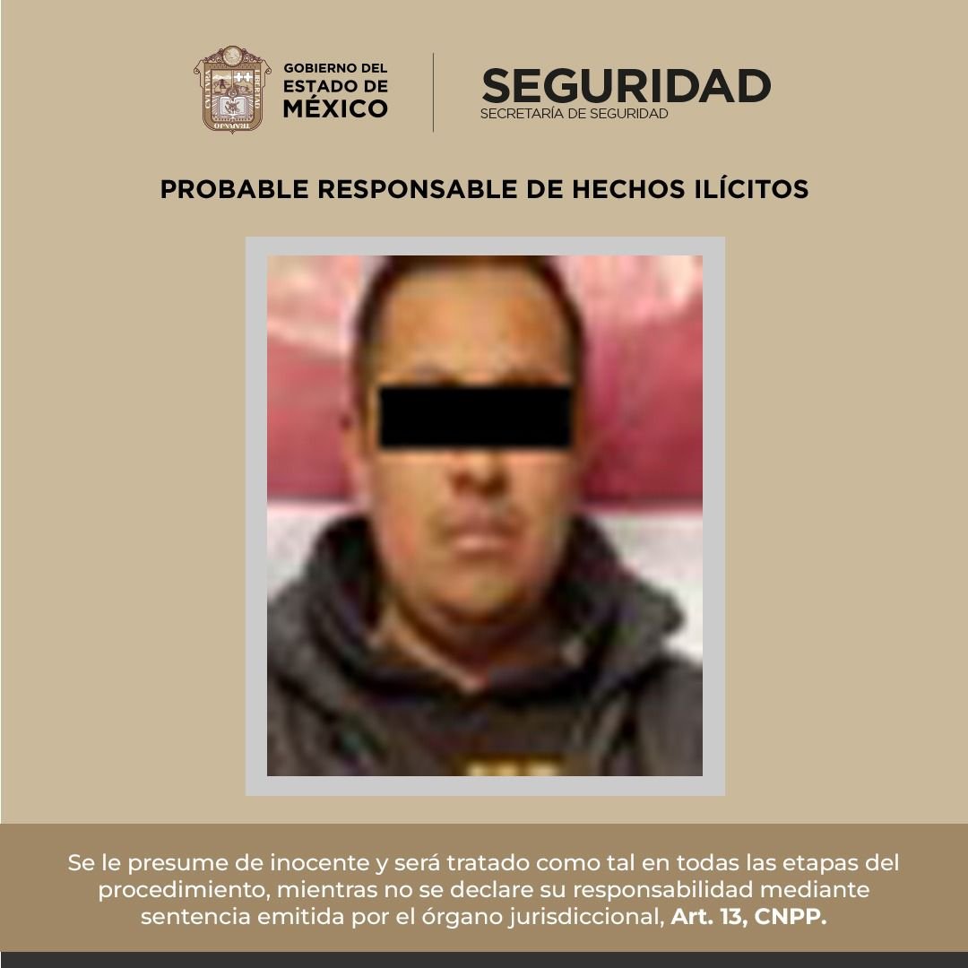 Seguridad estatal y policía de Xonacatlán detienen a hombre que portaba arma de fuego