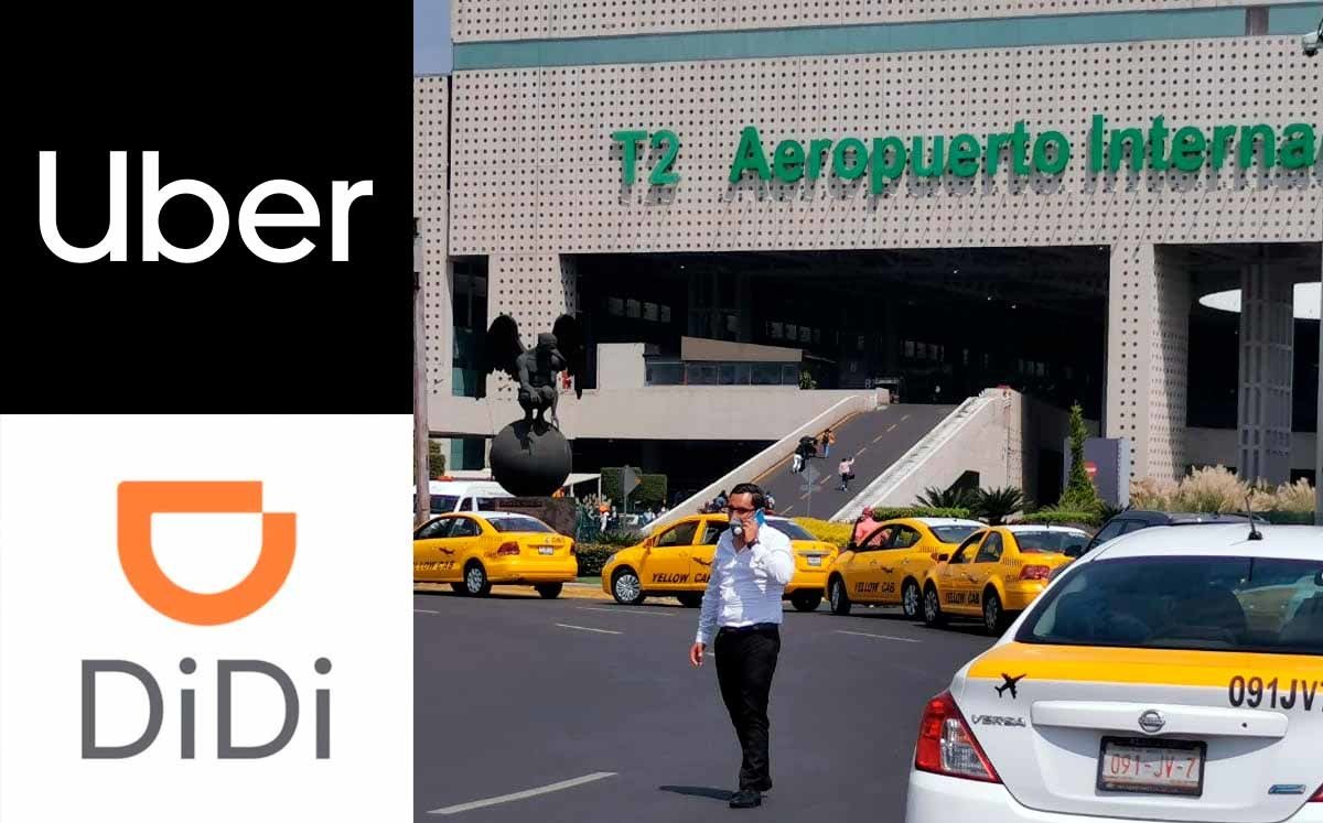 Taxistas exigen freno de servicios por apps en el AICM; Uber se defiende