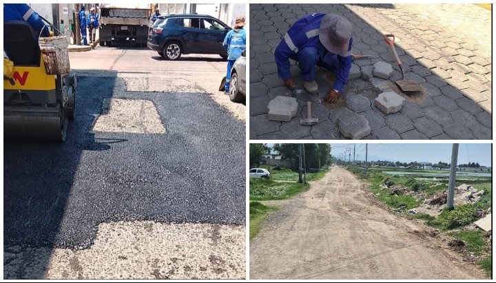 SIN-BA no para en Metepec con trabajos de repavimentación y bacheo