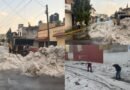 Toluca se pinta de blanco tras lluvia intensa y granizada 