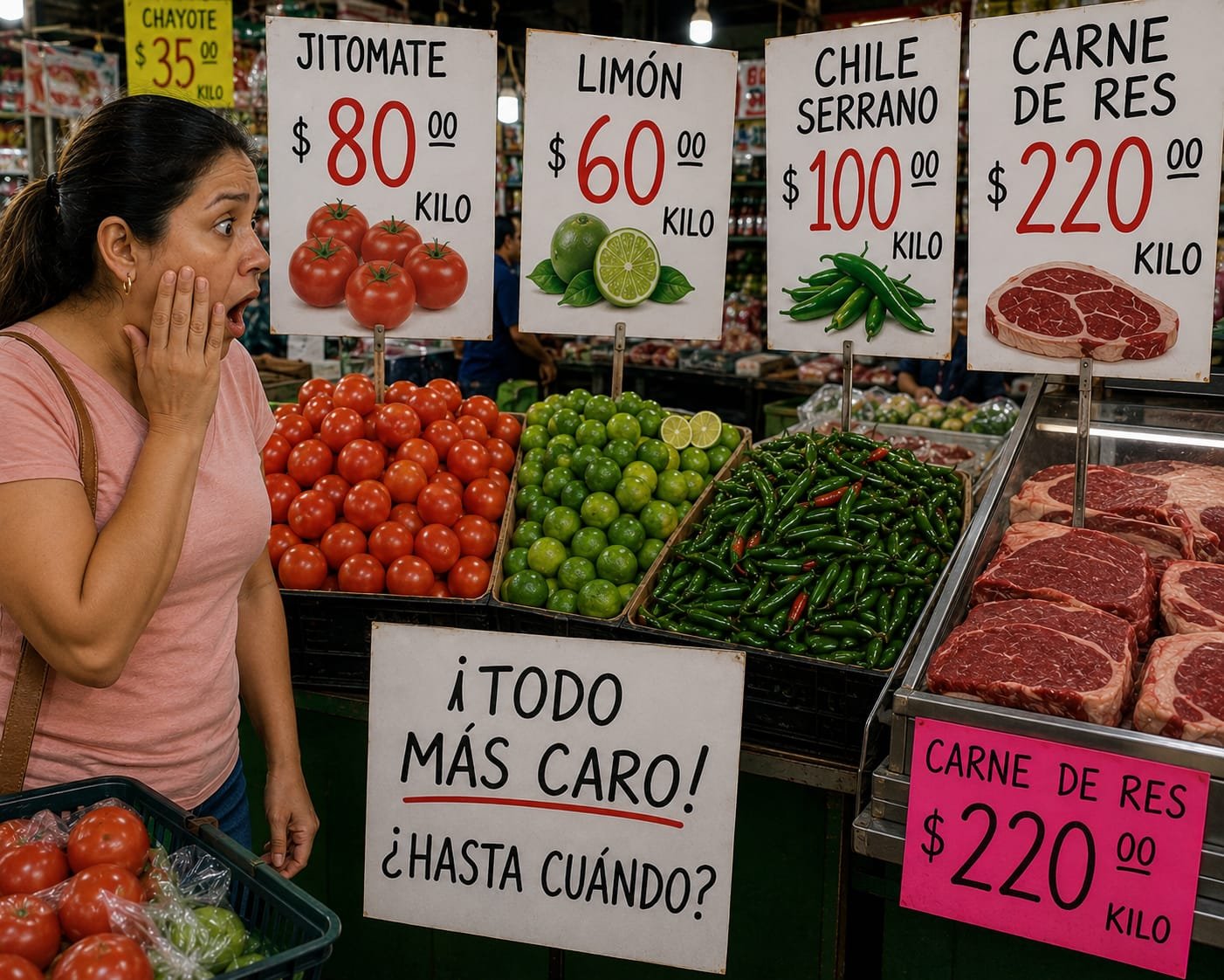 De comer ‘bien’ a comer ‘lo que alcance’: Verduras encarecen canasta alimentaria en más de $4,950