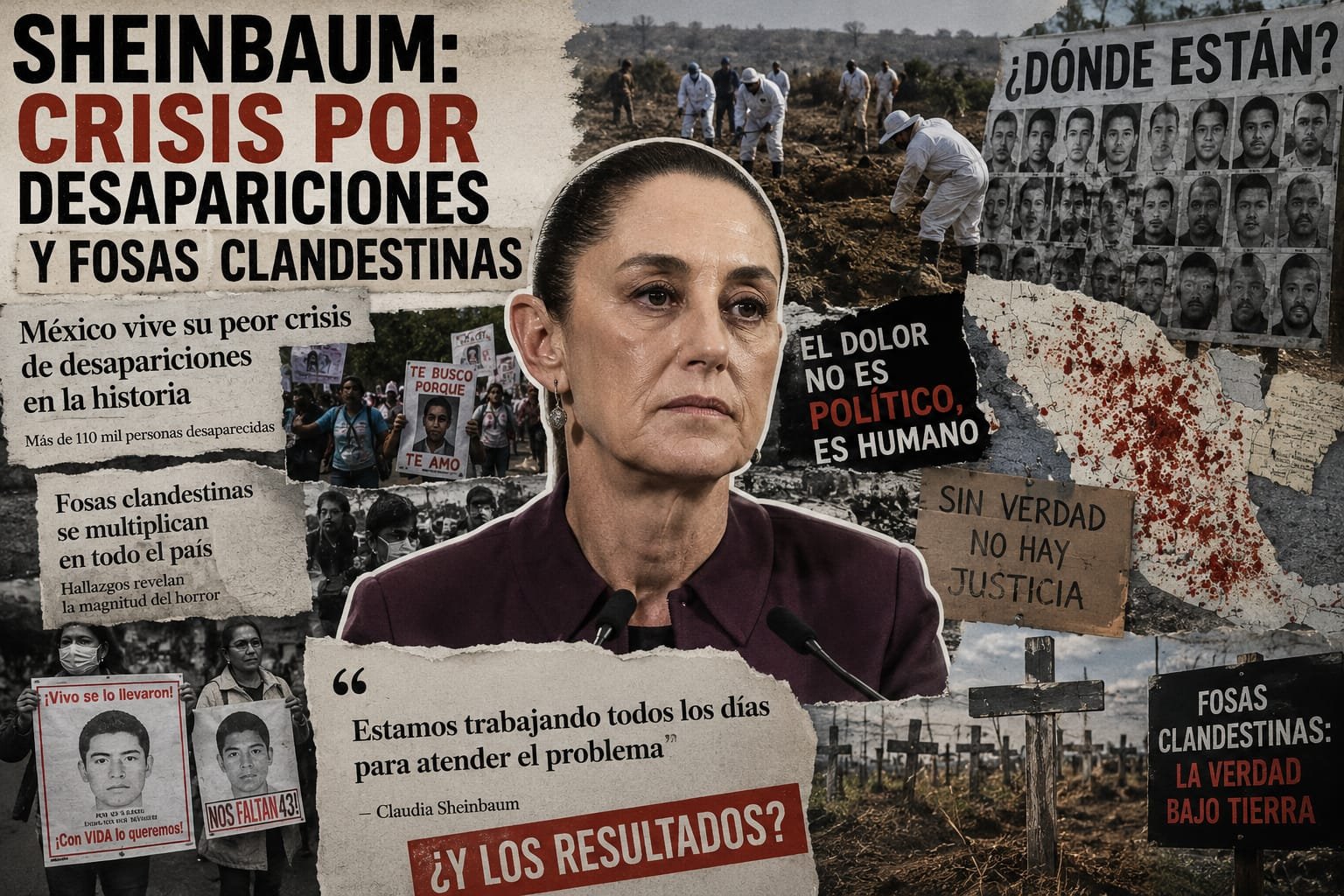 156 fosas clandestinas halladas en 5 estados en 2026 con más de 250 cuerpos exhumados