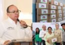 Manuel Vilchis sigue recorriendo comunidades de Zinacantepec para entregar despensas