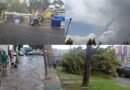 Cola de agua e intensa lluvia provocan caída de árboles y encharcamientos en Zinacantepec