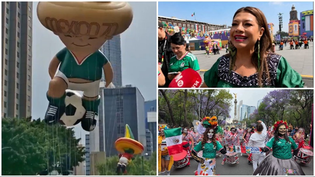 Ciudadanos abuchean a Clara Brugada en el ‘Gran Desfile Mundialista’ en Reforma