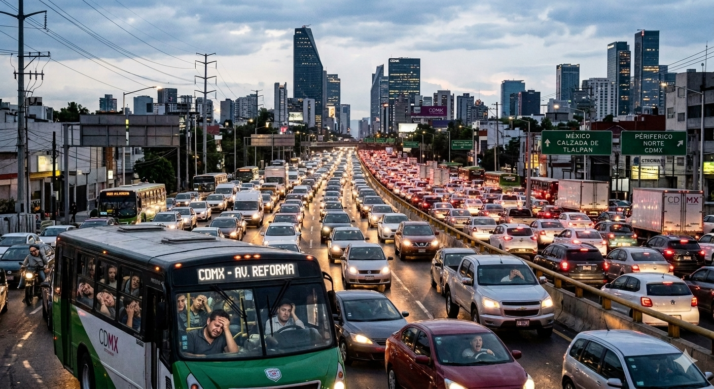 CDMX es la tercera urbe con más estrés en el mundo por crisis de movilidad