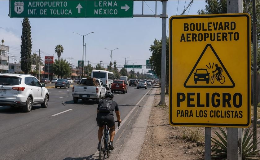Ir en bici entre camiones y falta de infraestructura en EdoMéx deja cerca de 22 muertes al año