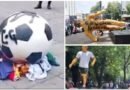 CNTE vandaliza figuras alusivas al Mundial y no llega a acuerdos en mesa de diálogo