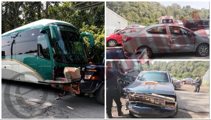 Carambola en la Tenancingo-Villa Guerrero deja cuatro lesionados