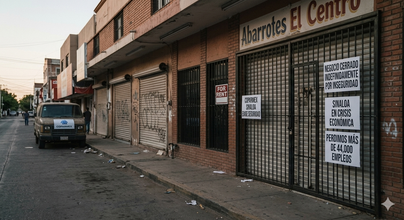 Coparmex Sinaloa acusa crisis económica tras pérdida de más de 44 mil empleos por violencia