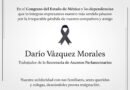 Lamenta Congreso EdoMéx muerte de trabajador por presunto paco cardiaco
