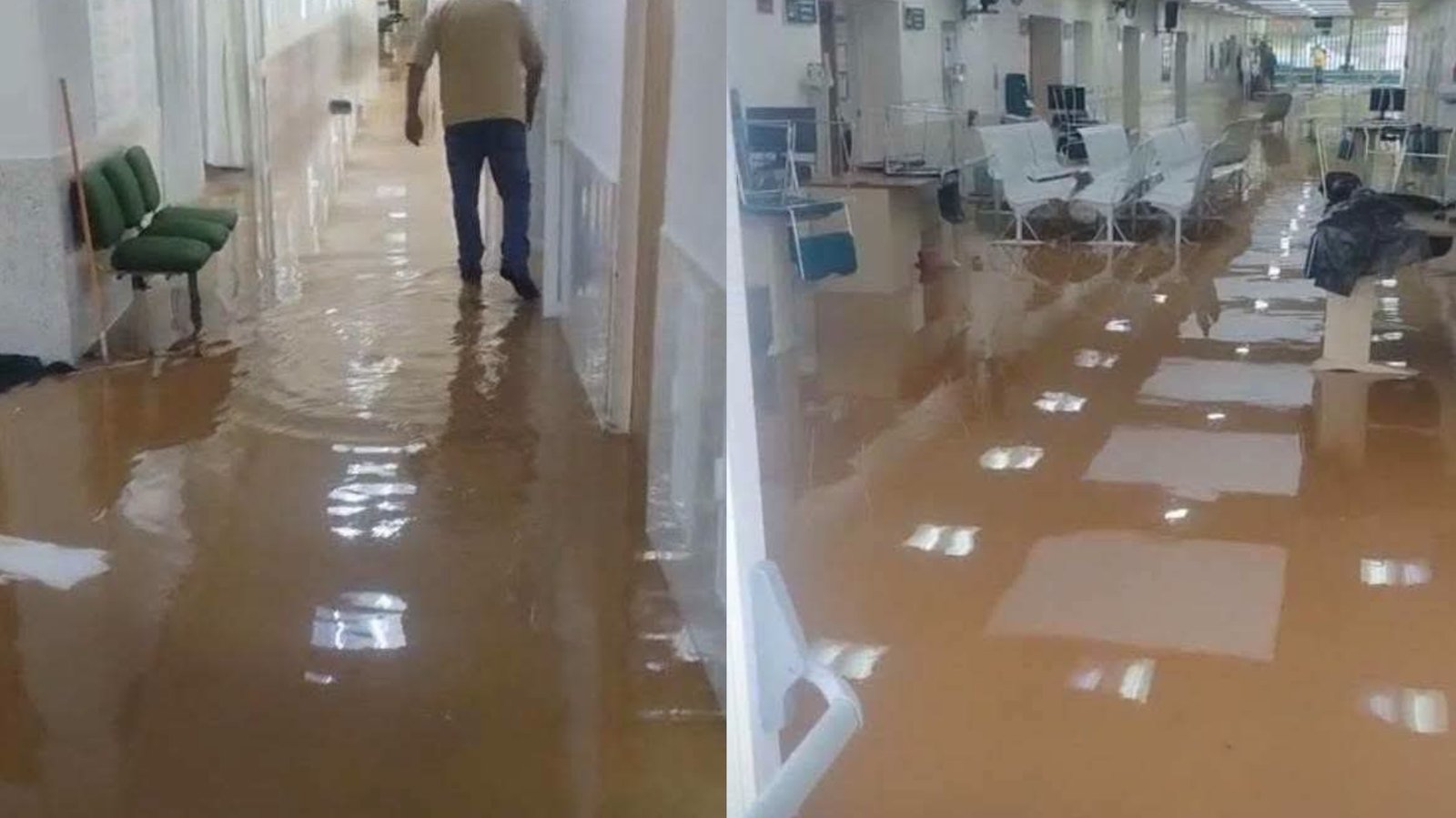 Fuertes lluvias ocasionan inundaciones al interior del Hospital de Amanalco 