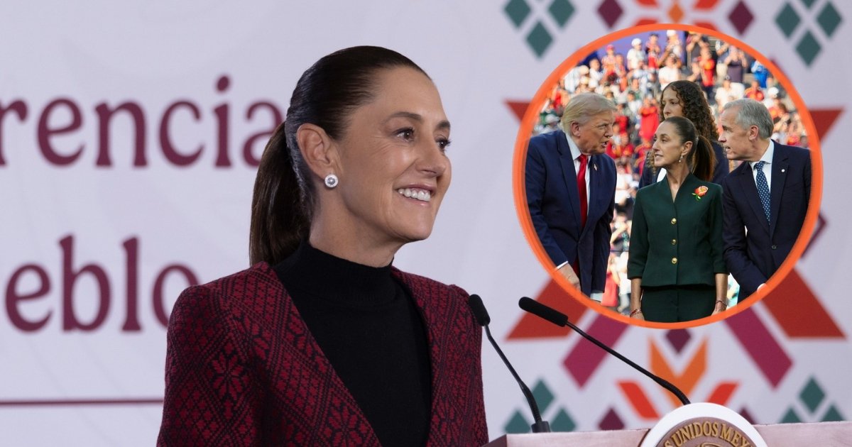 Sheinbaum revela que aprovechó la final del Mundial para abordar el T-MEC con Trump y Carney
