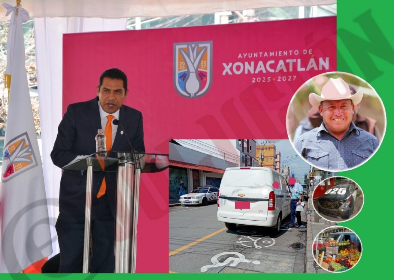 Entre guerra política, Xonacatlán quita a fruteros y pinta áreas de estacionamiento que nadie respeta