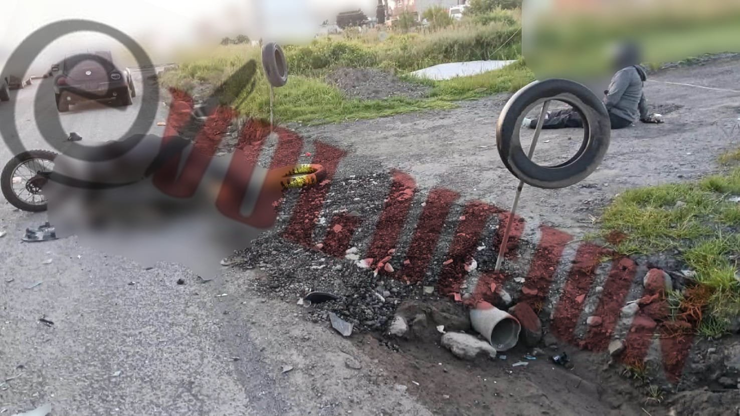Muere motociclista tras accidente en Almoloya de Juárez