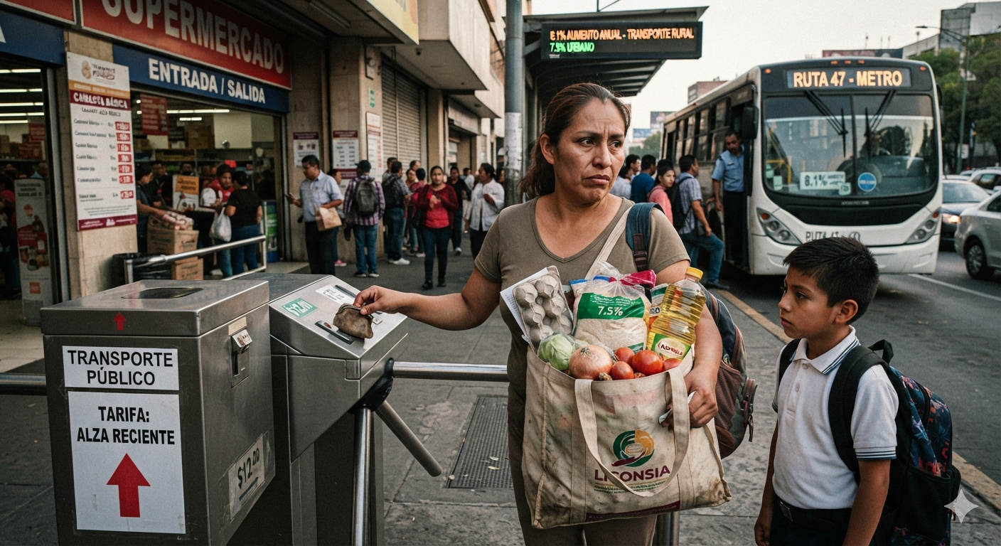 Salir al supermercado por la canasta básica es más caro por alza en costo al transporte público: INEGI