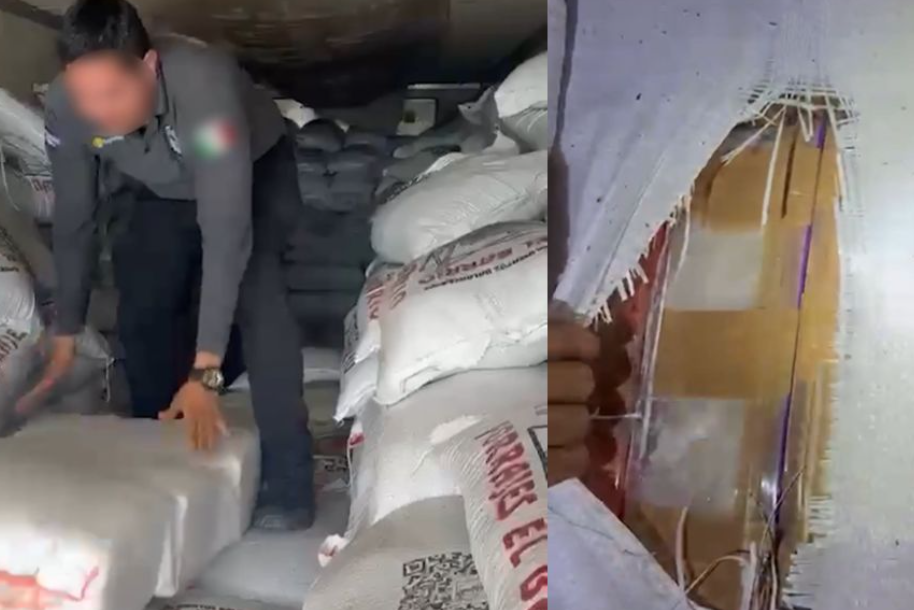 Aseguran toneladas de metanfetamina ocultas en alimento para ganado en Sonora