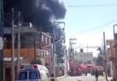 Se incendia bodega de reciclaje cerca de la Terminal de Autobuses de Toluca 