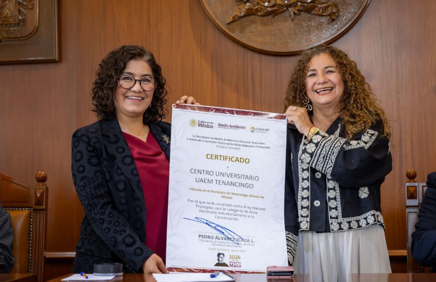Reconocen a Centro Universitario Tenancingo como Área Destinada Voluntariamente a la Conservación