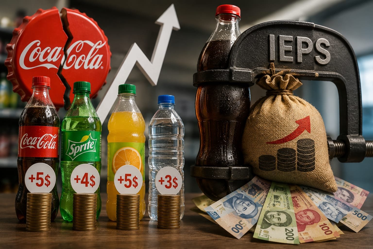 Coca-Cola aumenta hasta 5 pesos precios de refrescos, jugos y agua por asfixia fiscal del IEPS