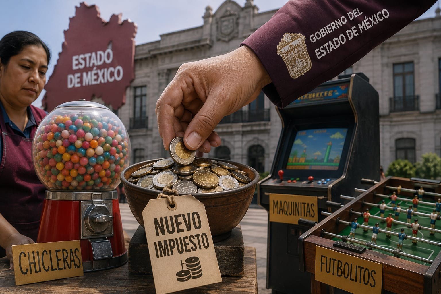 EdoMéx va por las monedas de las chicleras, maquinitas, los futbolitos y más con nuevo impuesto