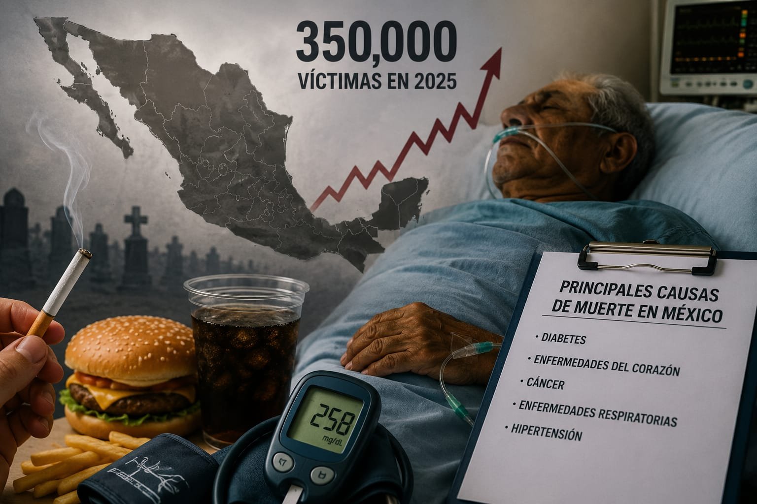 Enfermedades crónico-degenerativas lideraron las muertes en México con 370 mil víctimas en 2025