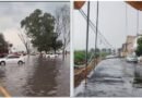 Lluvias causan anegaciones en la Central de Abasto Toluca y tiran postes en Otzolotepec