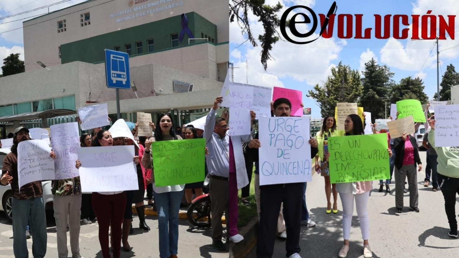 Mil 200 trabajadores laboran sin pagos ni insumos básicos en el Hospital “Mónica Pretelini” de Toluca