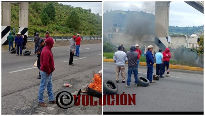 Habitantes de Tenango del Valle bloquean autopista para exigir rehabilitación de vialidades