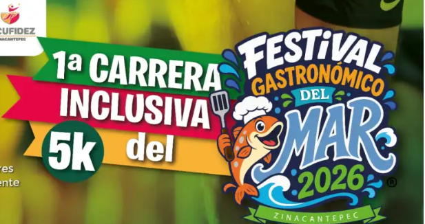 Anuncia Zinacantepec Primera Carrera Inclusiva 5k del Festival Gastronómico del Mar
