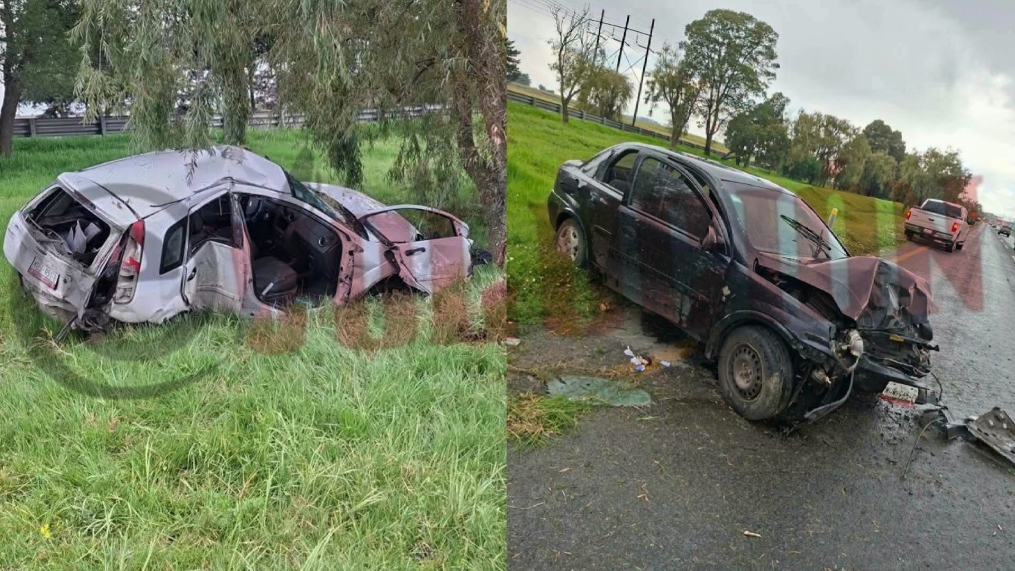 Un hombre muerto deja choque entre 2 autos en la Toluca-Atlacomulco