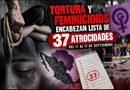 Tortura y feminicidios encabezan lista de 37 atrocidades del 11 al 17 de septiembre