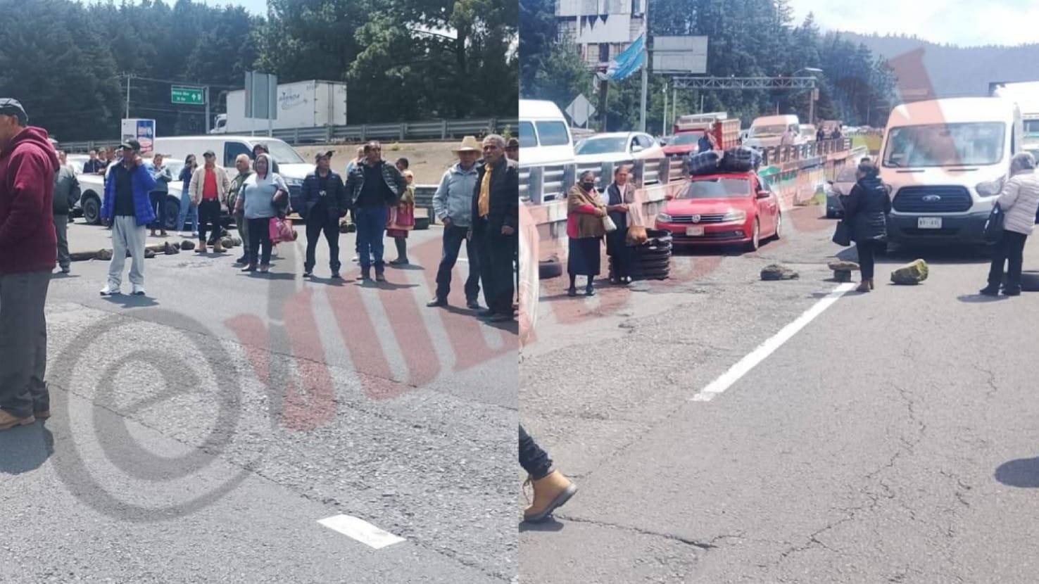 Cerrada la México-Toluca en ambos sentidos por conflicto agrario en terrenos del Valle del Silencio