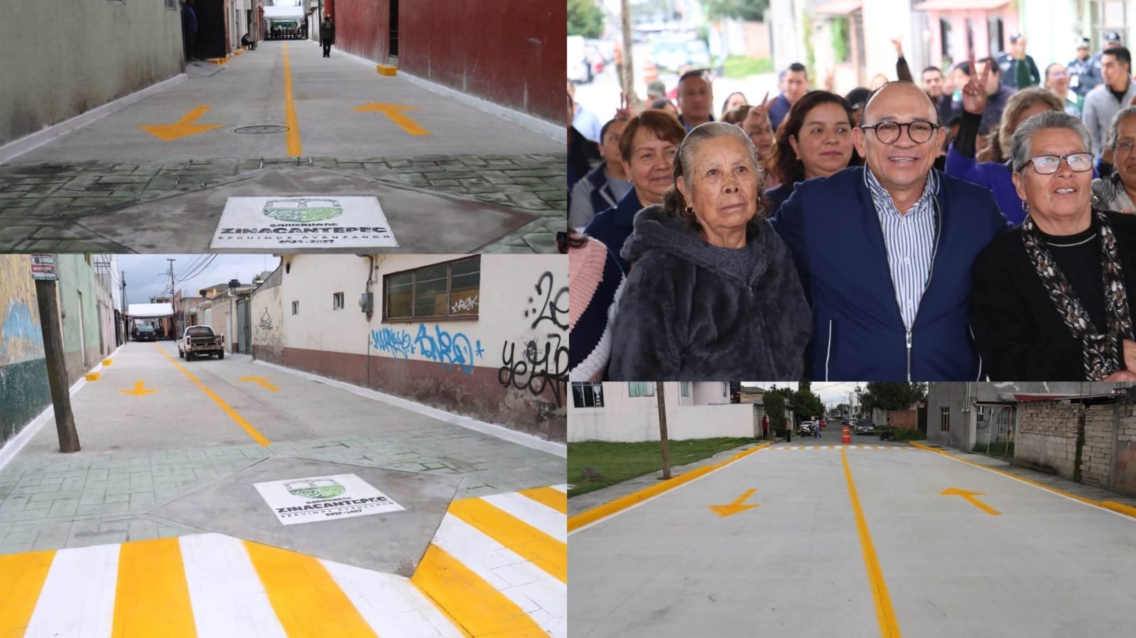 Zinacantepec entrega de infraestructura vial en el Barrio de San Miguel