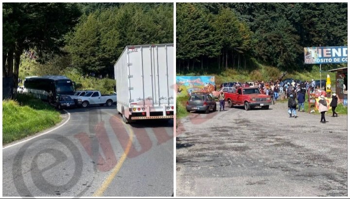 Pobladores de Ocoyoacac bloquean La Marquesa-Tenango por disputa de tierras