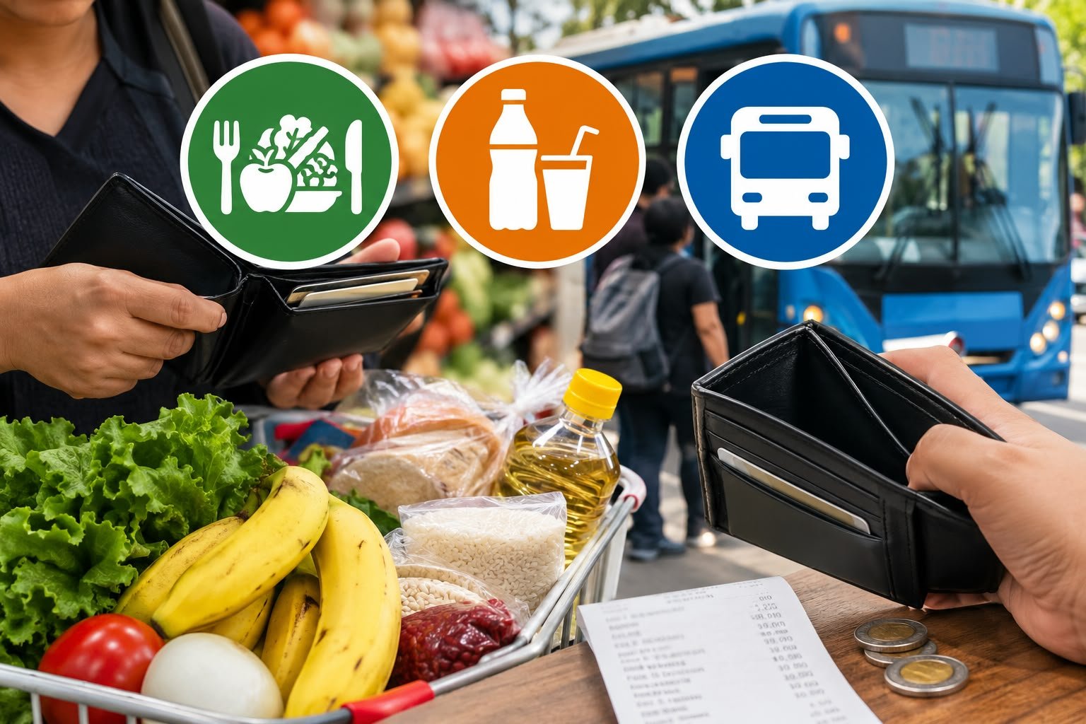 Mexicanos destinaron su presupuesto en alimentos, bebidas y transporte en 2025